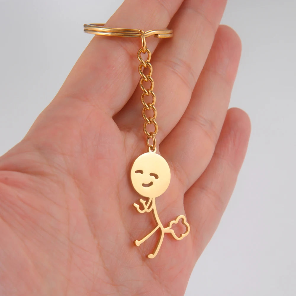 Budzcloud Fart Stainless Stickman Pendant And Keychain