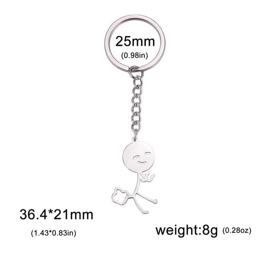 Budzcloud Fart Stainless Stickman Pendant And Keychain
