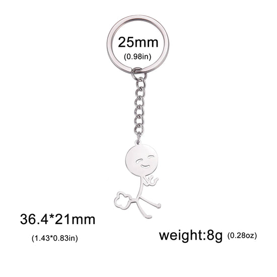 Budzcloud Fart Stainless Stickman Pendant And Keychain