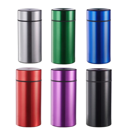 BudzCloud Portable Metal Stash Jar for Herbs