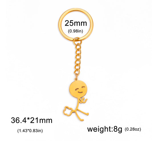 Budzcloud Fart Stainless Stickman Pendant And Keychain