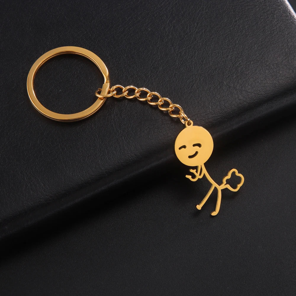 Budzcloud Fart Stainless Stickman Pendant And Keychain