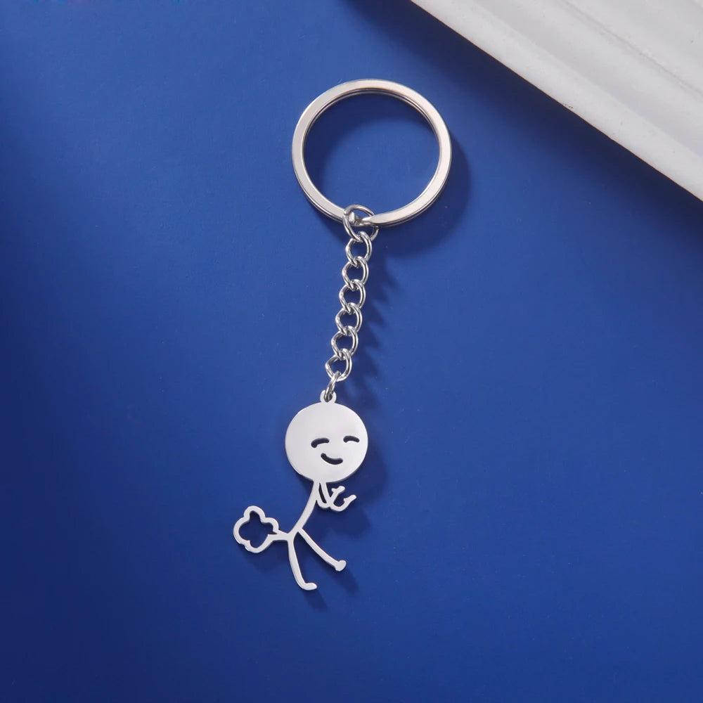 Budzcloud Fart Stainless Stickman Pendant And Keychain