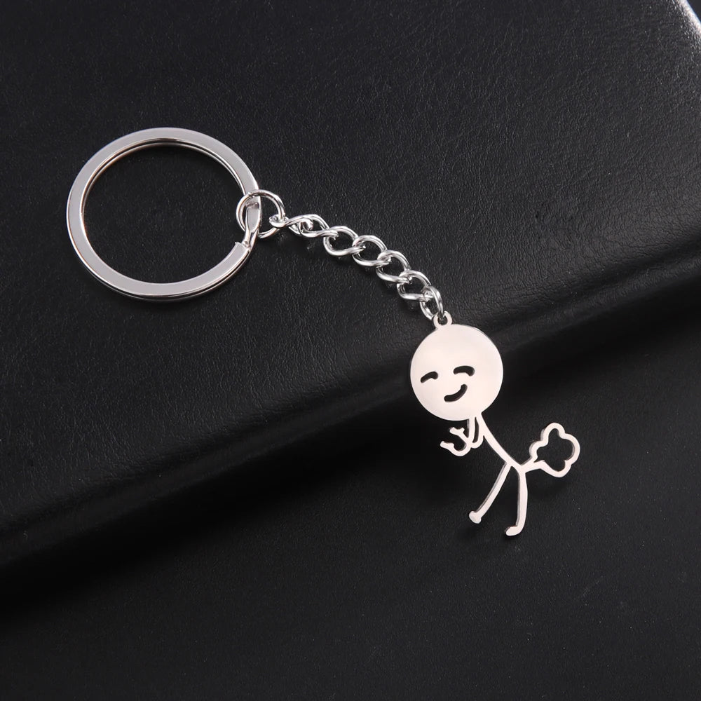 Budzcloud Fart Stainless Stickman Pendant And Keychain