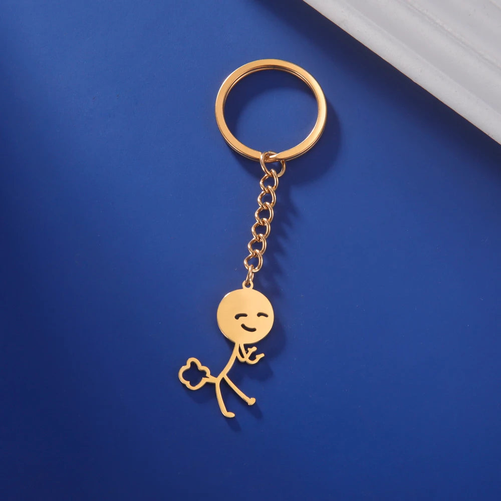 Budzcloud Fart Stainless Stickman Pendant And Keychain